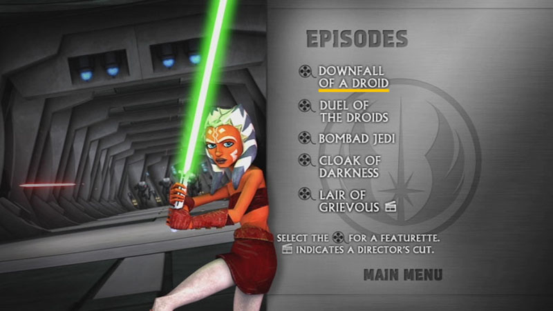 The Clone Wars Season One - Disc 2 - Episode Screen