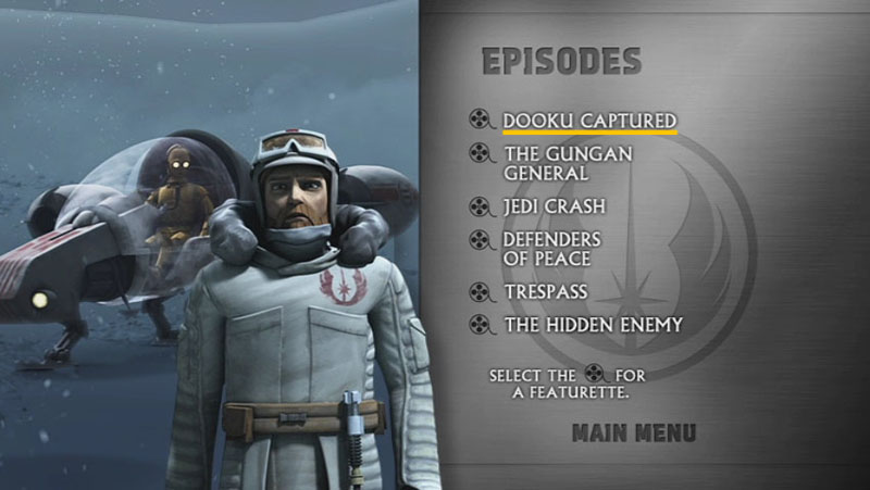 The Clone Wars Season One - Disc 3 - Episode Screen