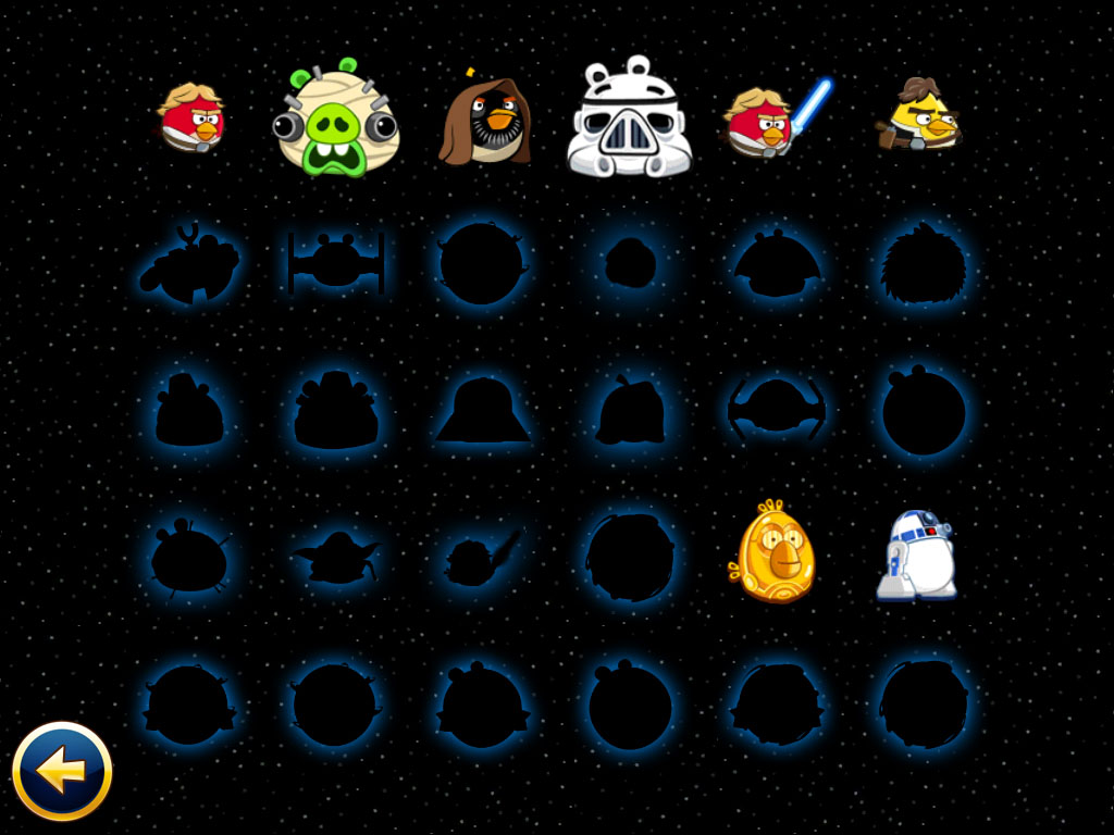 Angry Birds Star Wars-Character Screen