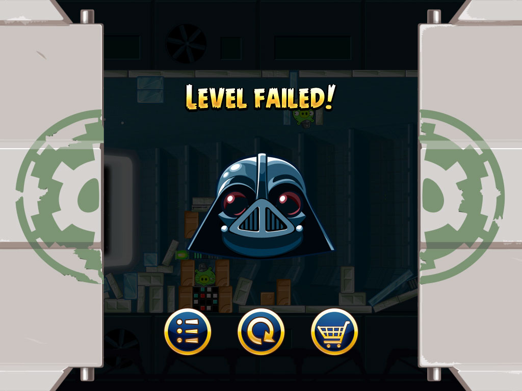 Angry Birds Star Wars-Failed Level