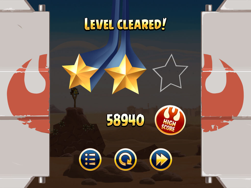 Angry Birds Star Wars-Level Cleared