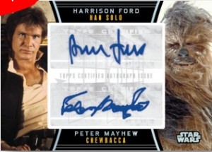 Galactic Files - Series 2 Harrison Ford / Peter Mayhew Dual Autograph Card