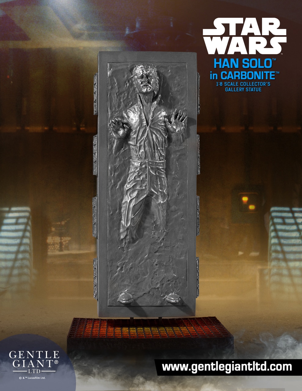 han solo carbonite statue