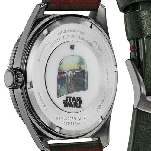 Citizen Star Wars Boba Fett watch - back