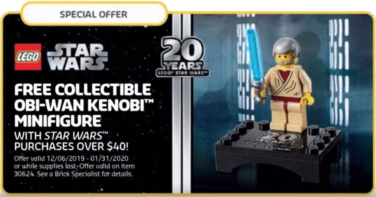 LEGO Star Wars Oni-Wan Kenobi minifig promotion flyer