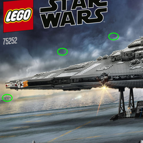 LEGO 75252 Imperial Star Destroyer box with clues