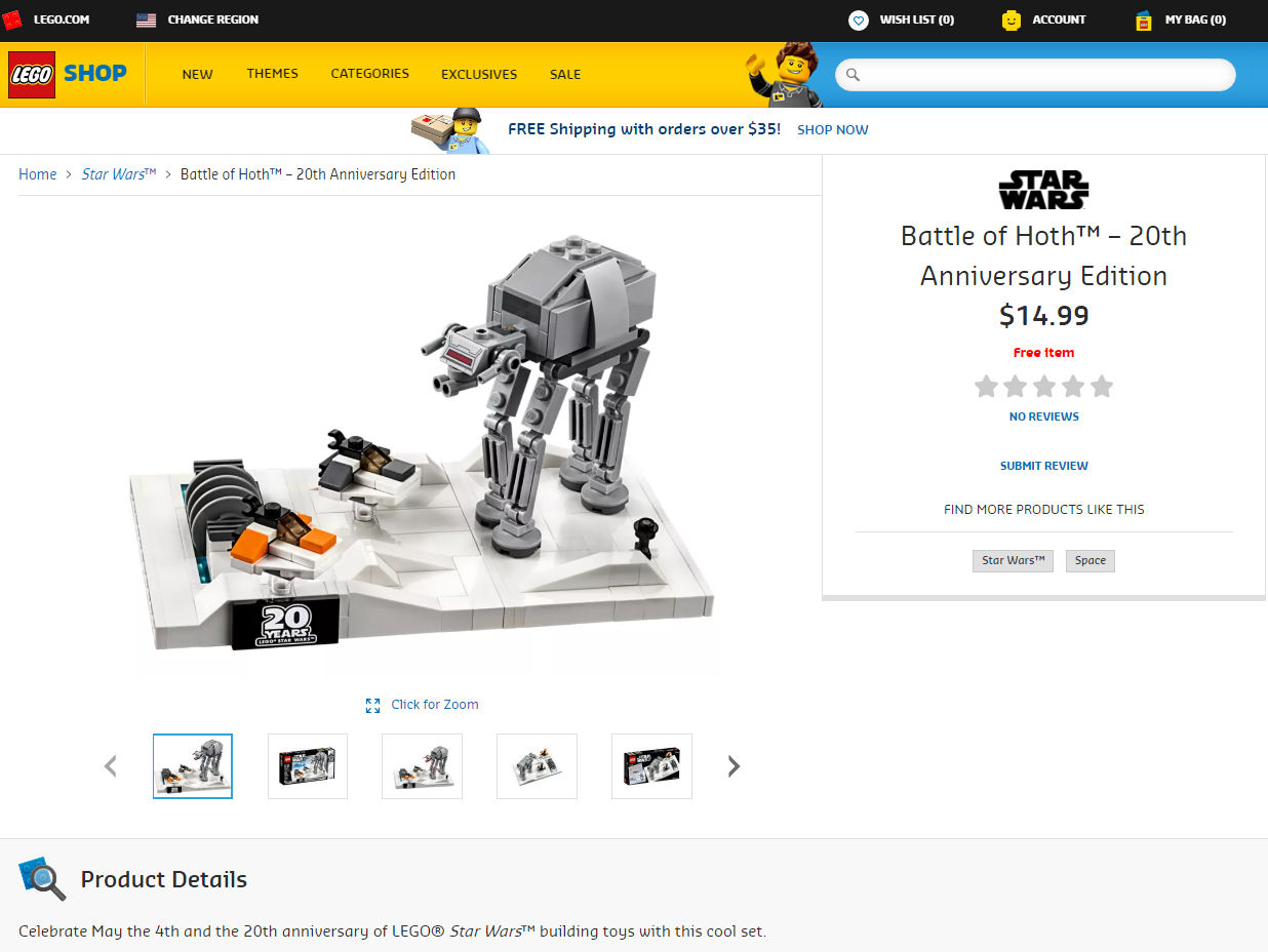 Free LEGO 40333 Battle of Hoth set