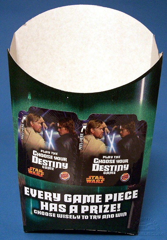 Burger King Star Wars French Fries Large Box