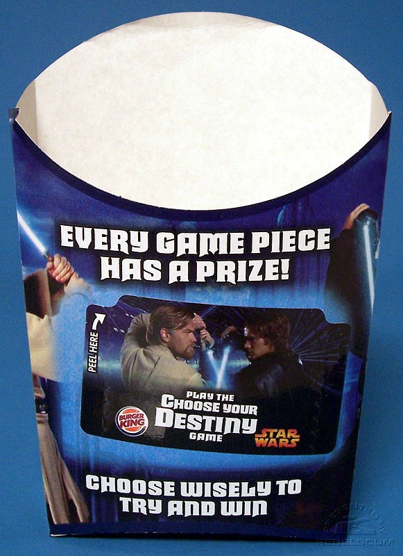 Burger King Star Wars French Fries Medium Box