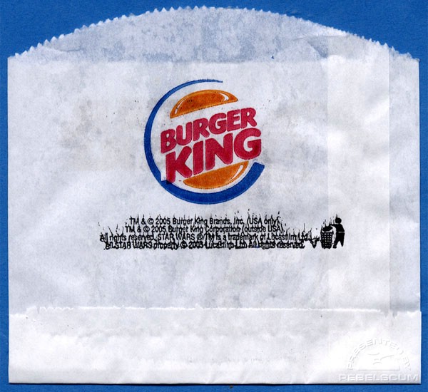 Burger King Star Wars Hash Browns Bag