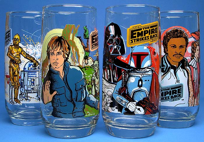 1980 THE EMPIRE STRIKES BACK Burger King Collector Glasses