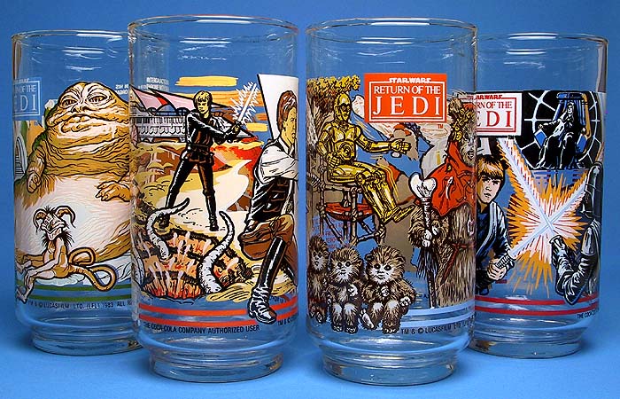 1980 RETURN OF THE JEDI Burger King Collector Glasses