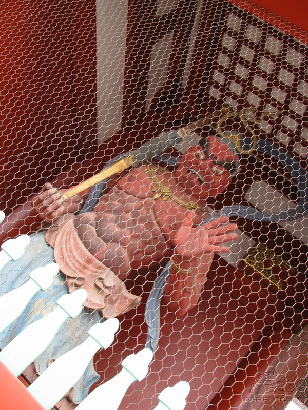 Asakusa Kannon: another big red guy behind a fence