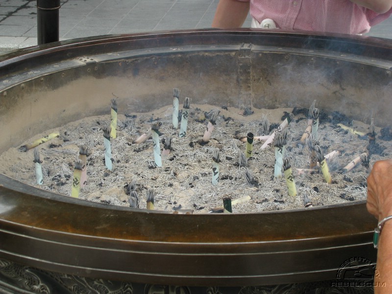 Asakusa Kannon: burning incense you breath the smoke to purify yourself