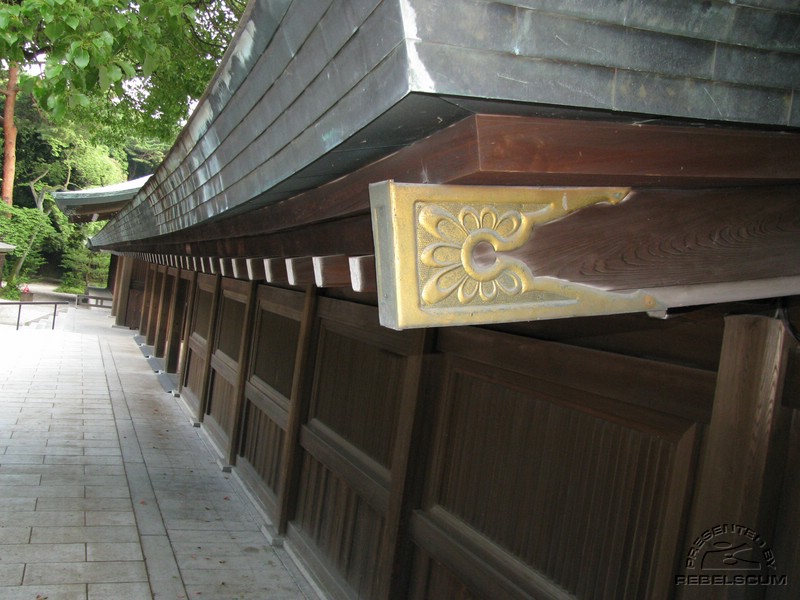 the roof of one of the buildings