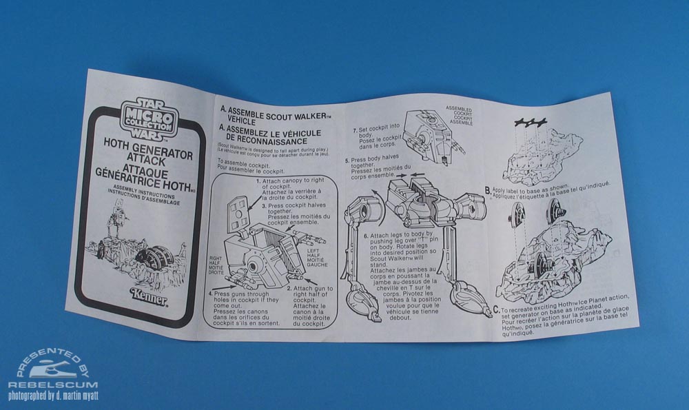 Kenner Canadd Instruction Sheet