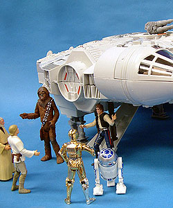 millennium falcon toy 2004