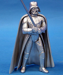 silver darth vader figure