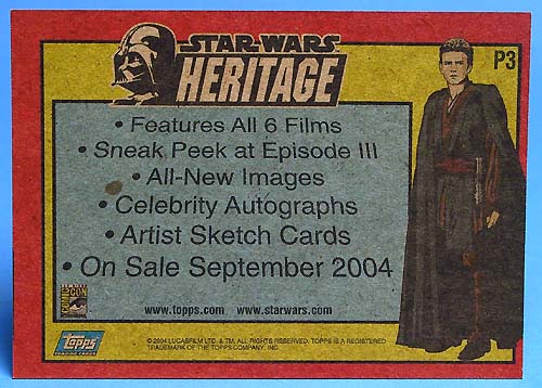 Topps Heritage Promo Card (Comic-Con Giveaway)