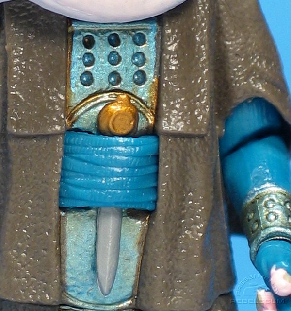 Dagger fits in Bib's belt