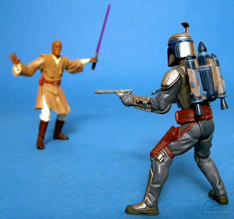 Arena Confrontation with Mace WIndu<br>(Alternate backpack not included...but it should be!)