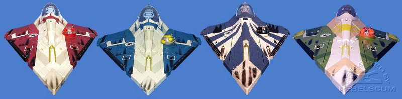 Obi-Wan Kenobi's Jedi Starfighter | CLONE WARS Jedi Starfighter | Plo Koon's Jedi Starfighter | Kit Fisto's Jedi Starfighter