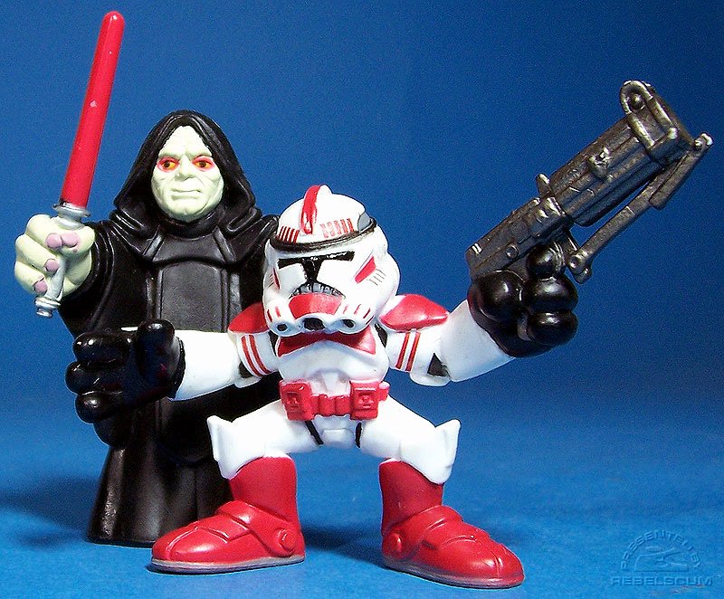 Galactic Heroes Emperor Palpatine and Shock Trooper