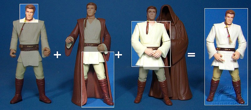 The parts used to make this version of Obi-Wan Kenobi