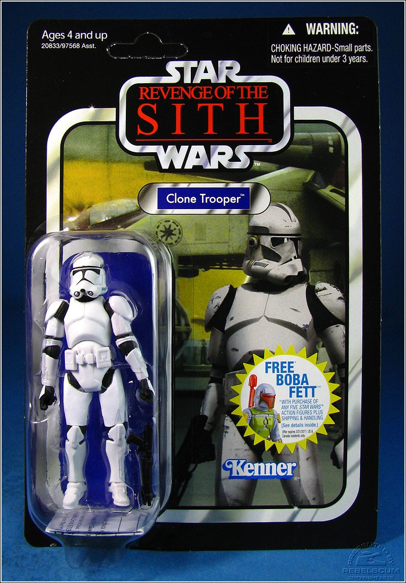 Clone Trooper Variant: Belt is rightside-up, but helmet now has stripes