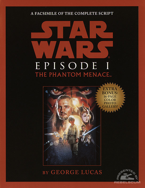 Star Wars: Episode I – The Phantom Menace Facsimile Script - Softcover