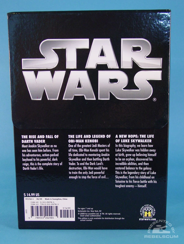 Star Wars Biographies Box Set - Back View