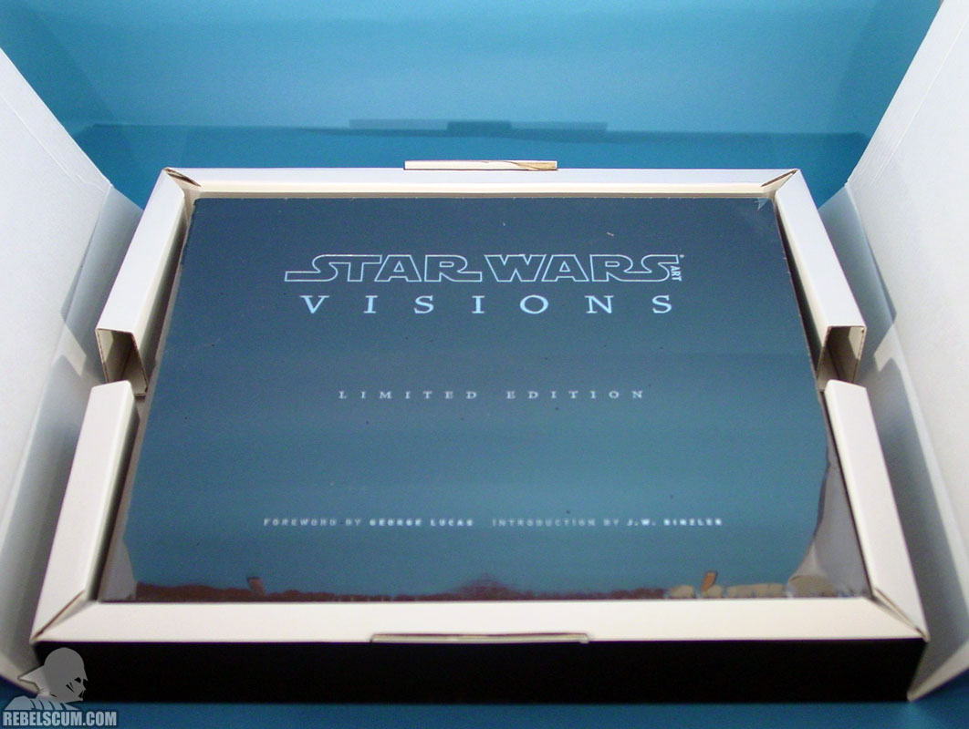 Star Wars Art: Visions LE (Exterior Box, open showing fabric case)