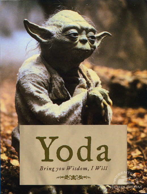 Star Wars: Yoda, Bring You Wisdom I Will