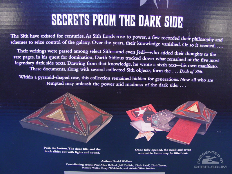 Book of Sith Box, description