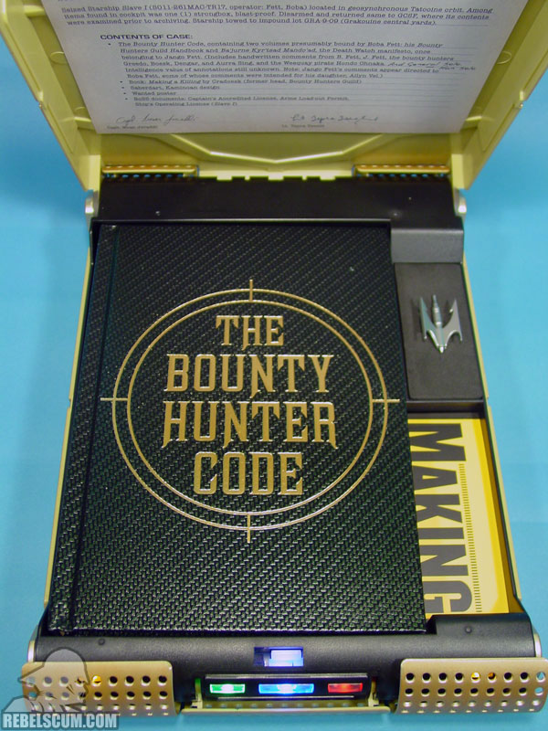 Star Wars: The Bounty Hunter Code (Case, open showing contents)