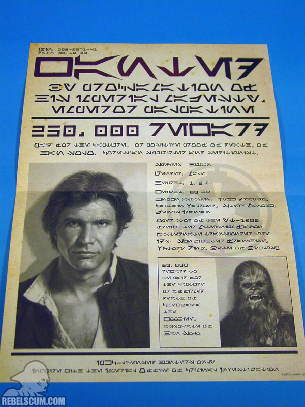 Star Wars: The Bounty Hunter Code (Han Solo Wanted Poster, Side 1 - Aurebesh)