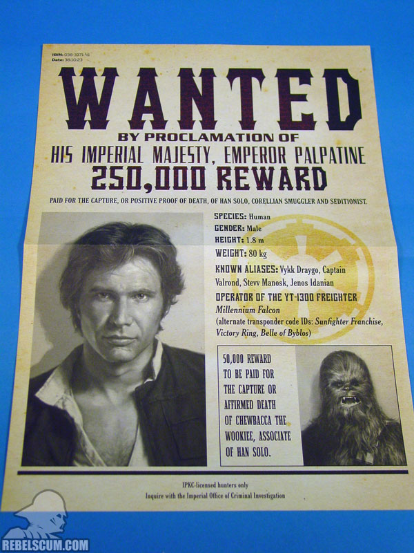 Star Wars: The Bounty Hunter Code (Han Solo Wanted Poster, Side 2 - Basic)