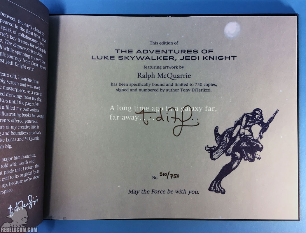 The Adventures of Luke Skywalker, Jedi Knight [Limited Edition] (Book, signature and numbered page)