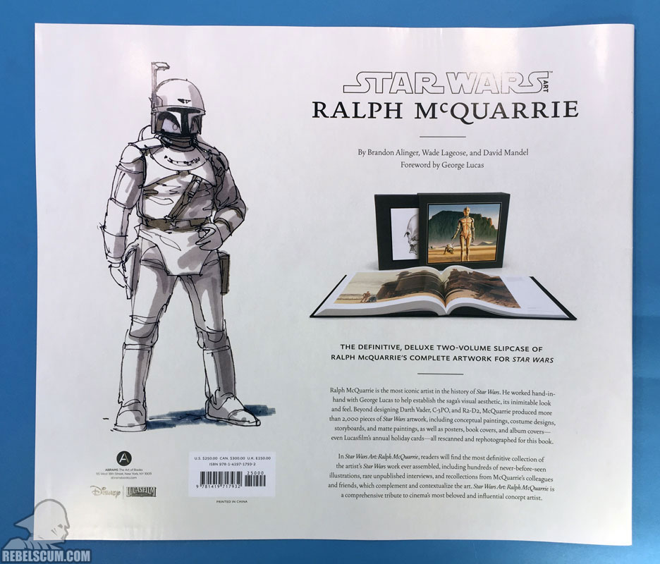 Star Wars Art: Ralph McQuarrie (Slipcase, back text sheet)