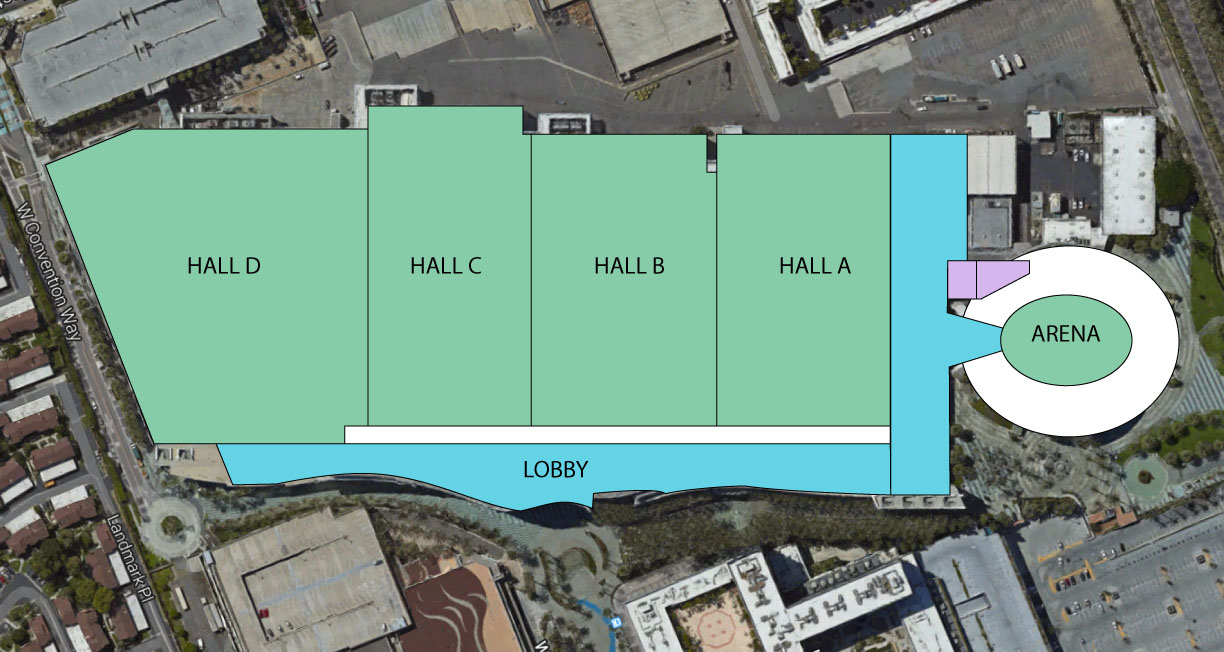 Celebration Anaheim 2015 - Center Map - Level 1 (Registration, Exhibit Halls, Arena)