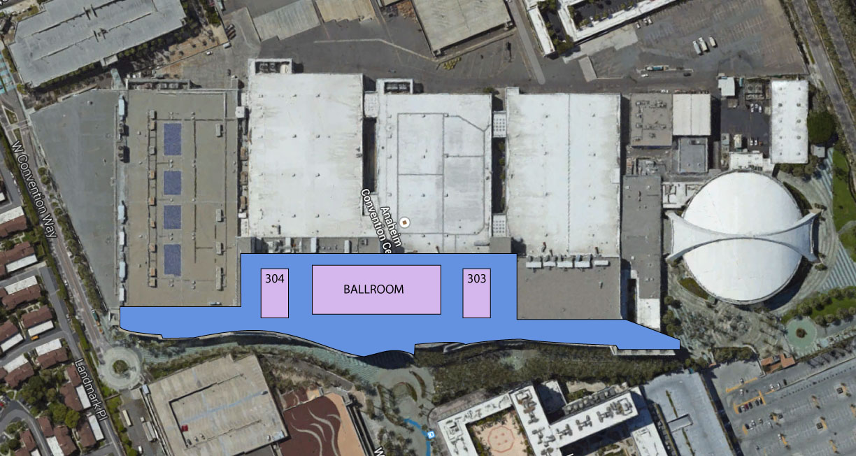 Celebration Anaheim 2015 - Center Map - Level 3 (Panels, Ballroom)