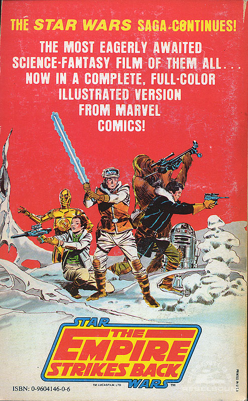 Marvel Comics Illustrated Version of The Empire Strikes Back (back cover)