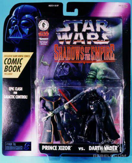 Prince Xizor vs. Darth Vader packaging