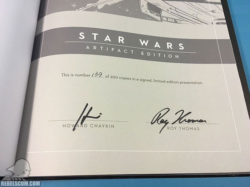 Star Wars Artifact Edition Hardcover (Limited Edition-Signatures)