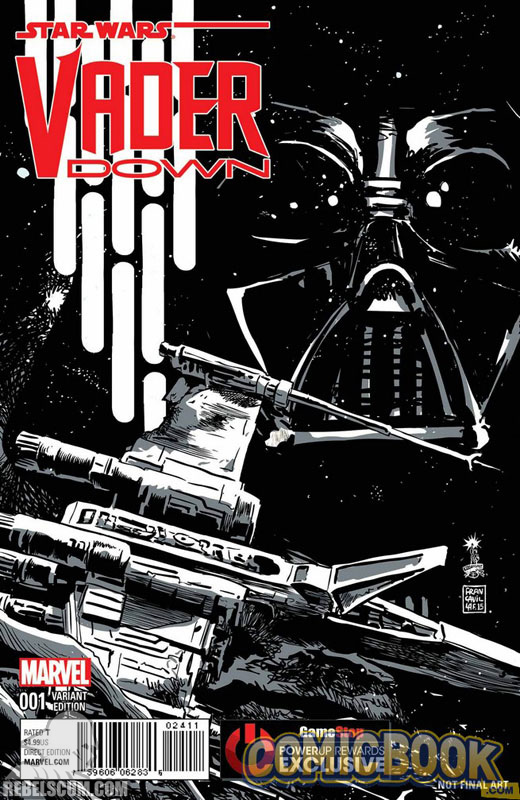 Vader Down 1 (Francesco Francavilla GameStop Power-Up Sketch variant)