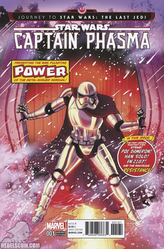 Captain Phasma 1 (Paulina Ganucheau Iron Man #69 homage variant)
