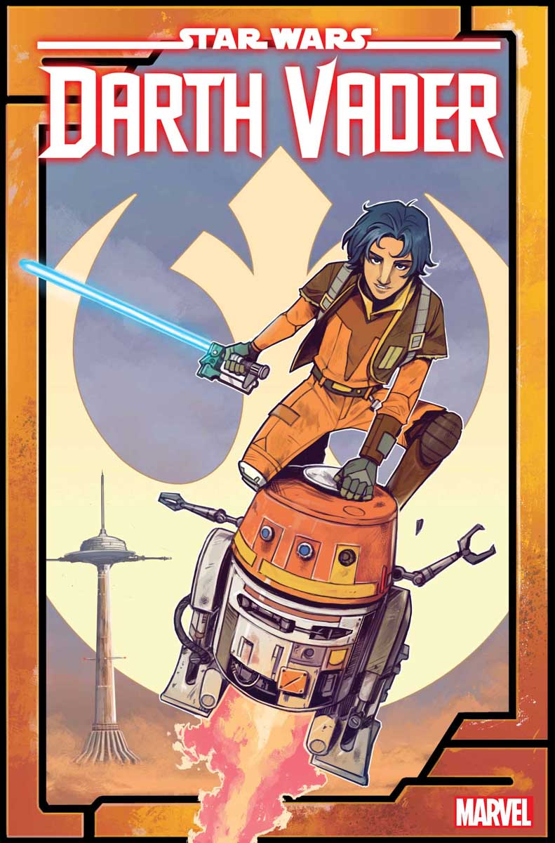 EZRA BRIDGER AND CHOPPER STAR WARS REBELS 10TH ANNIVERSARY <br>VARIANT COVER BY CASPAR WIJNGAARD