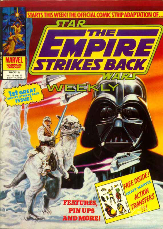 Vintage Star Wars,Empire Strikes Back UK Comics 118-171 6 MINI CARD'S COVERS.S3 