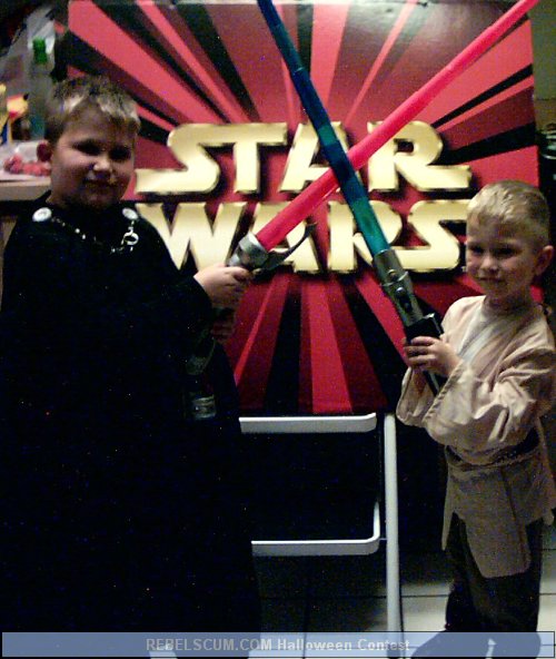 Darth as Dooku and Luke as Anakin