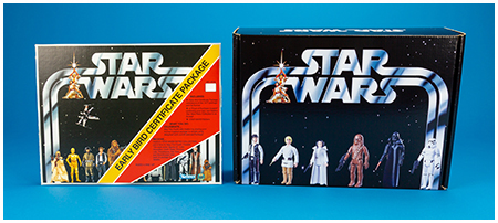 The Retro Collection promotional Early Bird Certificate and action figure six pack from Hasbro